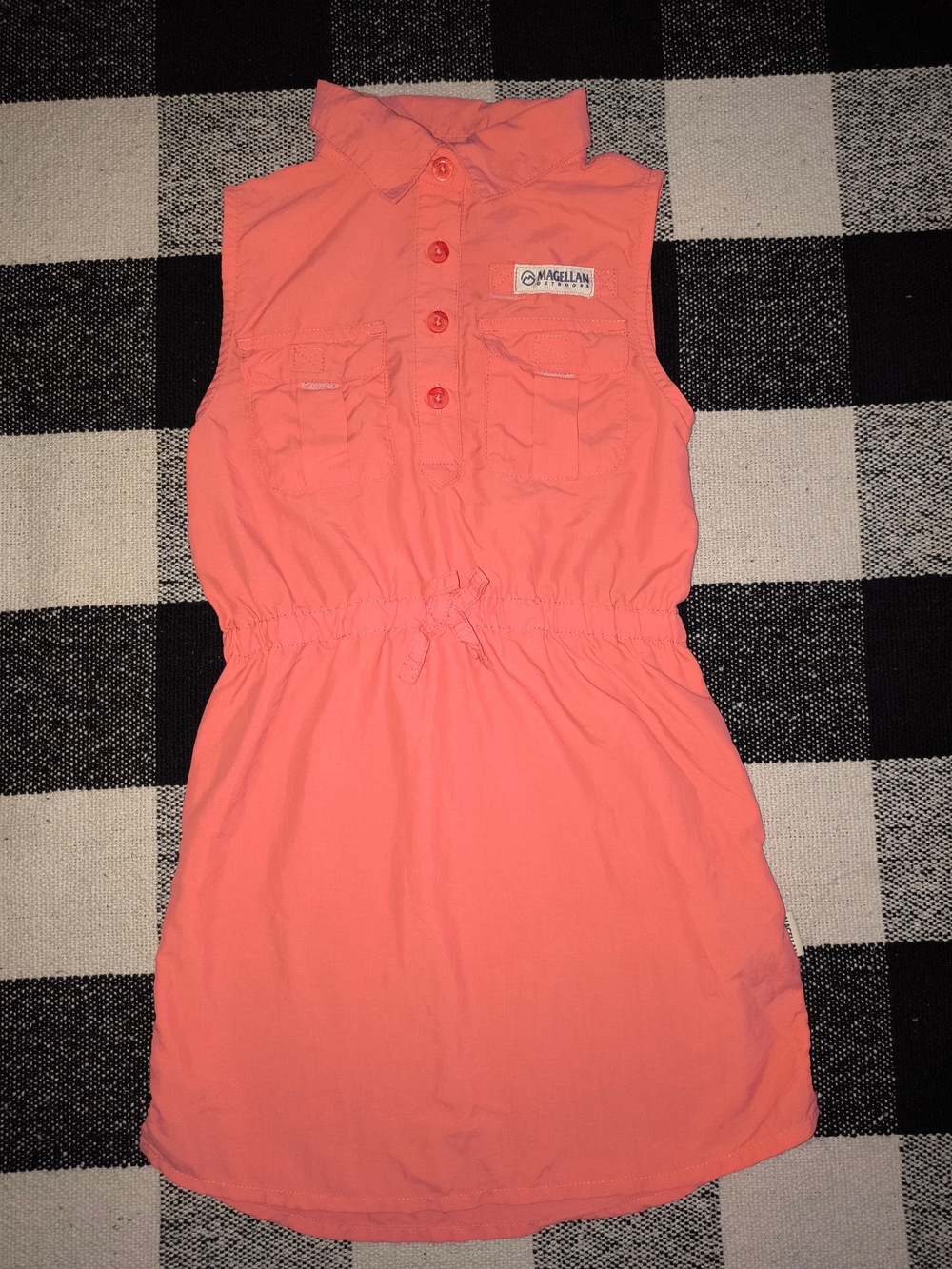 Magellan Outdoors Kids Coral Sleeveless Shirt Dress